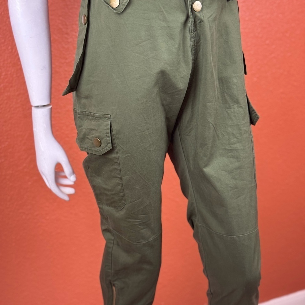 LAtiste Oversize Mint Green Utility Jumpsuit Button-Front Pockets S Small A3 - Picture 7 of 16